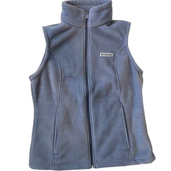 Blue Gray Columbia Fleece Vest Size Medium - Picture 1 of 8